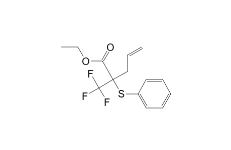 4-Pentenoic acid, 2-(phenylthio)-2-(trifluoromethyl)-, ethyl ester, (.+-.)-