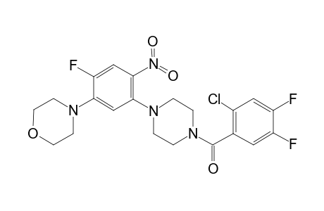 4-{5-[4-(2-chloro-4,5-difluorobenzoyl)-1-piperazinyl]-2-fluoro-4-nitrophenyl}morpholine