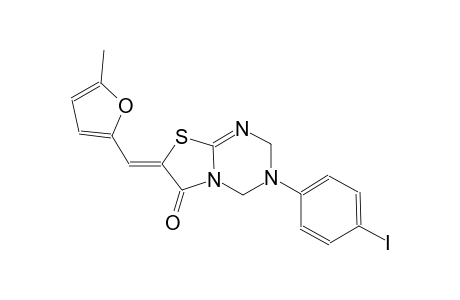 (7Z)-3-(4-iodophenyl)-7-[(5-methyl-2-furyl)methylene]-3,4-dihydro-2H-[1,3]thiazolo[3,2-a][1,3,5]triazin-6(7H)-one