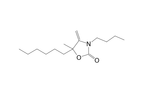 3-Butyl-5-hexyl-5-methyl-4-methylene-oxazolidin-2-one