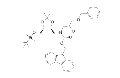 3-(Benzyloxy)-1-{5'-[(t-butyldimethylsilyloxy)methyl]-2',2'-dimethyl-1',3'-dioxolan-4'-yl}methyl-[(fluoren-9'-yl)methoxycarbonyl)amino}-propan-2-ol