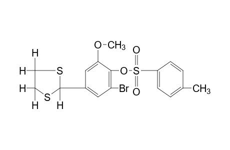 2-bromo-4-(1,3-dithiolan-2-yl)-6-methoxyphenol, p-toluenesulfonate