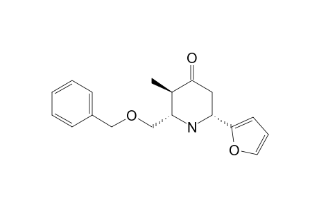 (2S*,3R*,6R*)-2-[(Benzyloxy)methyl]-6-(2-furyl)-3-methyl-4-piperidone