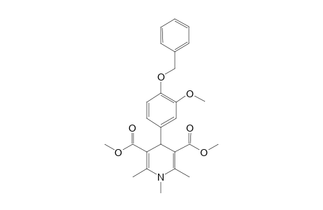 4-(3-Methoxy-4-phenylmethoxyphenyl)-1,2,6-trimethyl-4H-pyridine-3,5-dicarboxylic acid dimethyl ester