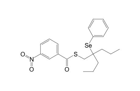 Benzenecarbothioic acid, 3-nitro-, S-[2-(phenylseleno)-2-propylpentyl]ester