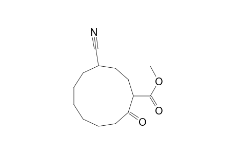 Cycloundecanecarboxylic acid, 9-cyano-2-oxo-, methyl ester