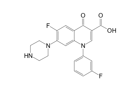 1-(m-Fluorophenyl)-7-(piperazin-1'-yl)-3-(hydroxycarnonyl)-6-fluoro-1,4-dihydro-4-quinolone