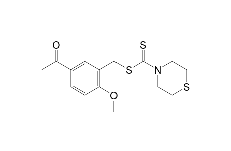 4-Thiomorpholinecarbodithioic acid, 5-acetyl-2-methoxybenzyl ester