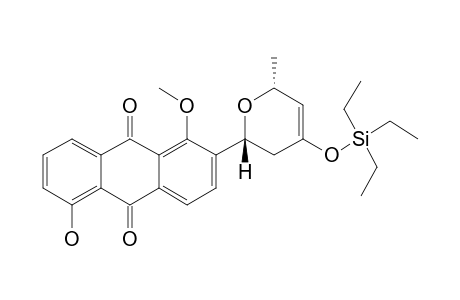 5-Hydroxy-1-methoxy-2-[ 6'-methyl-4'-(triethylsilyloxy)-3',6'-dihydro-2' H-pyran-2'-yl]anthraquinone