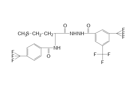 1-[3,5-bis(trifluoromethyl)benzoyl]-2-[N-(alpha,alpha,alpha-trifluoro-p-toluoyl)methionyl]hydrazine