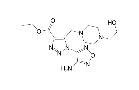 1H-1,2,3-triazole-4-carboxylic acid, 1-(4-amino-1,2,5-oxadiazol-3-yl)-5-[[4-(2-hydroxyethyl)-1-piperazinyl]methyl]-, ethyl ester