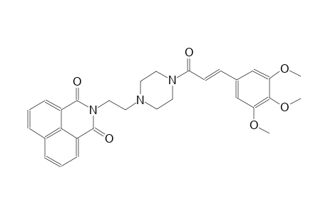 2-(2-{4-[(2E)-3-(3,4,5-trimethoxyphenyl)-2-propenoyl]-1-piperazinyl}ethyl)-1H-benzo[de]isoquinoline-1,3(2H)-dione