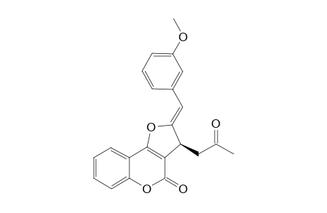 (S,Z)-2-(3-Methoxybenzylidene)-3-(2-oxopropyl)-2H-furo[3,2-c]chromen-4(3H)-one