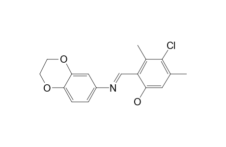 Phenol, 2-(benzo[b]dioxan-6-ylimino)methyl-4-chloro-3,5-dimethyl-