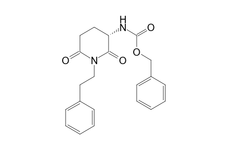 Phenylmethyl (3S)-[2,6-Dioxo-1-(2-phenylethyl)-3-piperidinyl]carbamate