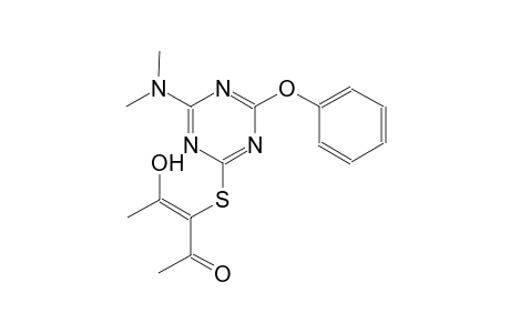 3-penten-2-one, 3-[[4-(dimethylamino)-6-phenoxy-1,3,5-triazin-2-yl]thio]-4-hydroxy-, (3Z)-