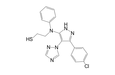 1-[5-(N-Phenyl-N-mercaptoethyl)amino-3-(p-chlorophenyl)-1H-pyrazol-4-yl]-1,2,4-triazole