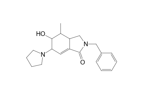 2,3,3a,4,5,6-hexahydro-2-benzyl-4-methyl-5-hydroxy-6-(1-pyrrolidinyl)-1H-isoindolin-1-one