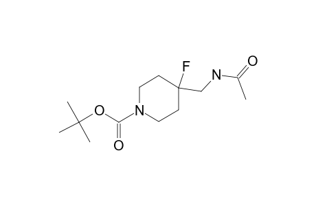 4-(Aminomethyl)-4-fluoro-piperidine-1-carboxylic acid, N-acetyl-, tert-butyl ester