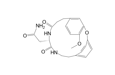 2-Oxa-11,14-diazatricyclo[15.2.2.13,7]docosa-3,5,7(22),17,19,20-hexaene-12-acetamide, 4-methoxy-10,13-dioxo-, (S)-