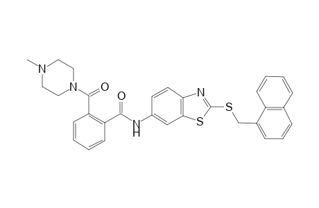 2-(4-Methylpiperazin-1-yl)carbonyl-N-[2-(naphthalen-1-ylmethylsulfanyl)-1,3-benzothiazol-6-yl]benzamide