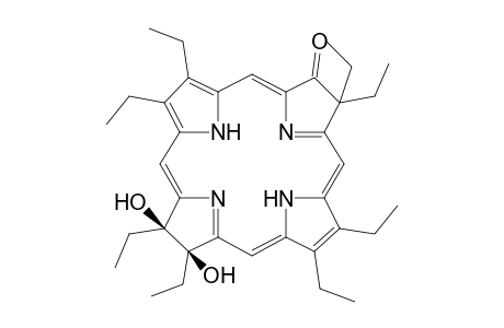 (1Z,5Z,9Z,14Z)-(12R,13S)-3,3,7,8,12,13,17,18-Octaethyl-12,13-dihydroxy-12,13,22,24-tetrahydro-3H-porphin-2-one