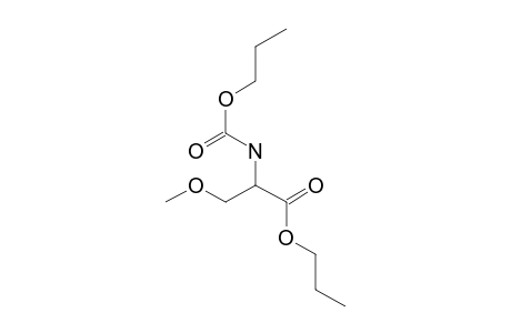 dl-o-Methylserine, N-(N-propyloxycarbonyl)-, N-propyl ester