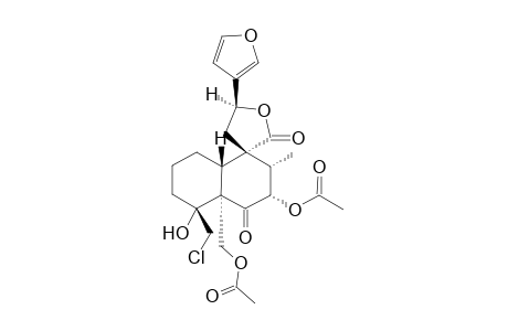 (12S)-7-ALPHA,19-DIACETOXY-18-CHLORO-15,16-EPOXY-4-ALPHA-HYDROXY-6-OXONEOClERODA-13-(16),14-DIEN-20,12-OLIDE