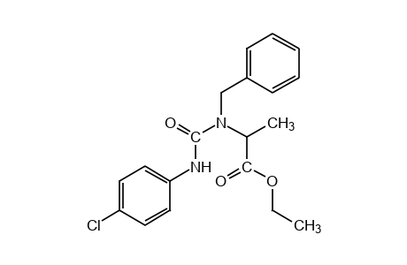 N-benzyl-N-[(p-chlorophenyl)carbamoyl]alanine, ethyl ester