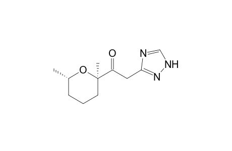 Ethanone, 1-(tetrahydro-2,6-dimethyl-2H-pyran-2-yl)-2-(1H-1,2,4-triazol-1-yl)-, trans-