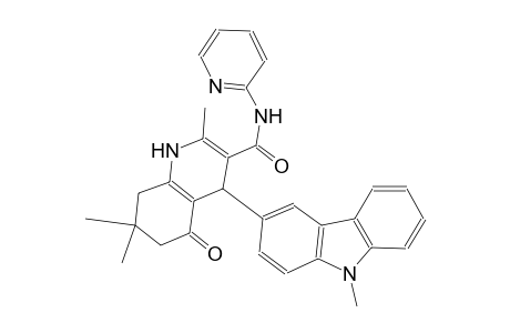 2,7,7-trimethyl-4-(9-methyl-9H-carbazol-3-yl)-5-oxo-N-(2-pyridinyl)-1,4,5,6,7,8-hexahydro-3-quinolinecarboxamide