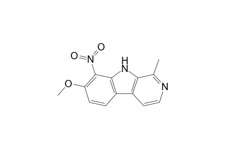 8-NITRO-7-METHOXY-1-METHYL-9H-PYRIDO-[3,4-B]-INDOLE-(8-NITROHARMINE)