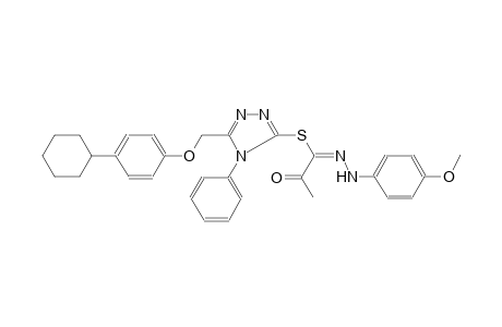 propanehydrazonothioic acid, N-(4-methoxyphenyl)-2-oxo-, 5-[(4-cyclohexylphenoxy)methyl]-4-phenyl-4H-1,2,4-triazol-3-yl ester, (1E)-