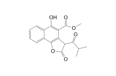 methyl 2,3-dihydro-5-hydroxy-3-(1-oxoisobutyryl)naphtho[1,2-b]furan-4-carboxylate