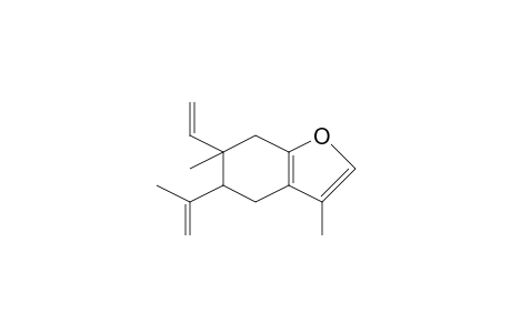 5-Isopropenyl-3,6-dimethyl-6-vinyl-4,5,6,7-tetrahydro-1-benzofuran