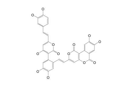 PHELLIGRIDIN_I;8,9-DIHYDROXY-3-{6,7-DIHYDROXY-4-(HISPIDIN-3-YL)-STYRYL}-PYRANO-[4.3-C]-ISOCHROMEN-4-ONE