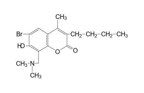 6-bromo-3-butyl-8-[(dimethylamino)methyl]-7-hydroxy-4-methyl coumarin