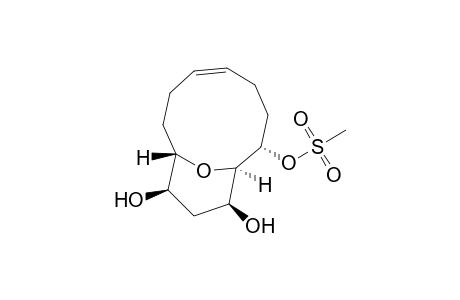 (1R*,2S*,5Z,9S*,10R*,12S*)-10,12-Diahydroxy-13-oxabicyclo[7,3.1]tridec-5-en-2-yl Methanesulfonate