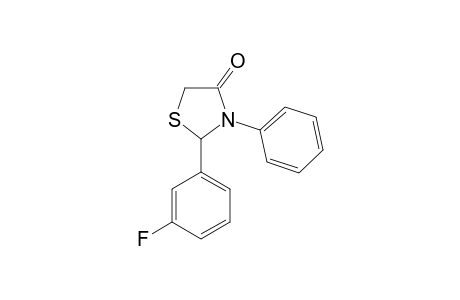 2-(3-fluorophenyl)-3-phenyl-1,3-thiazolidin-4-one