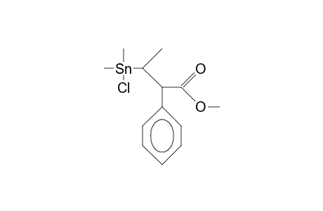 3-(Chloro-dimethylstannyl)-2-phenyl-butanoic acid, methyl ester, isomer A