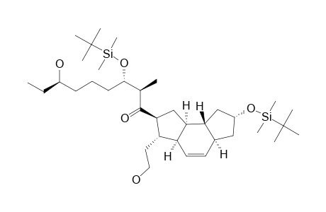 13,14-ALPHA-DIHYDRO-21(S)-HYDROXY-1,21-SECO-(3-BETA-H)-3-ALPHA-(2-HYDROXYETHYL)-A-83543A-AGLYCON-9-ALPHA,17(5)-BIS-O-(TBDMS)-ETHER