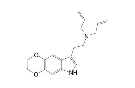 5,6-Ethylendioxy-N,N-diallyltryptamine MS2