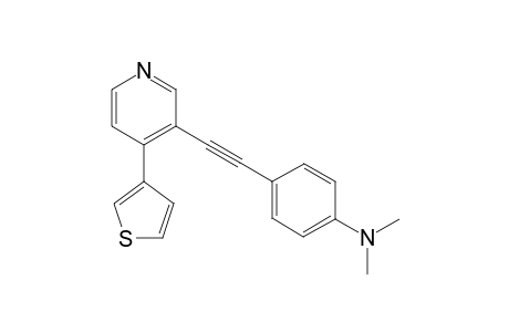 N,N-Dimethyl-4-((4-(thien-3-yl)pyridin-3-yl)ethynyl)aniline