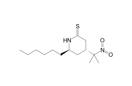 trans 6-Hexyl-4-(1-methyl-1-nitroethyl)piperidine-2-thione