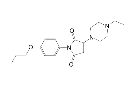 3-(4-ethyl-1-piperazinyl)-1-(4-propoxyphenyl)-2,5-pyrrolidinedione