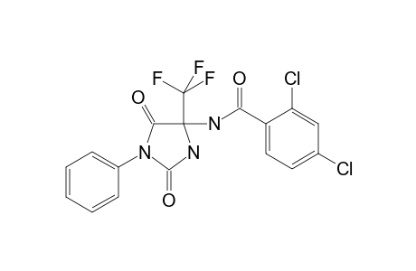 2,4-Dichloro-N-[2,5-dioxo-1-phenyl-4-(trifluoromethyl)imidazolidin-4-yl]benzamide