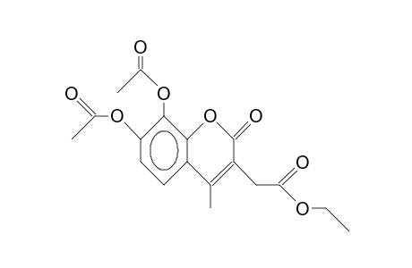 7,8-Diacetoxy-3-ethoxycarbonylmethyl-4-methyl-coumarin