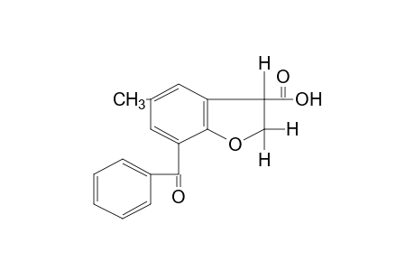 7-benzoyl-2,3-dihydro-5-methyl-3-benzofurancarboxylic acid