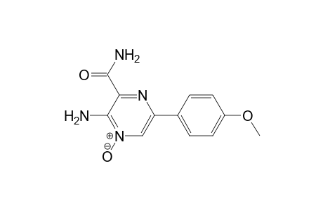 Pyrazinecarboxamide, 3-amino-6-(4-methoxyphenyl)-, 4-oxide