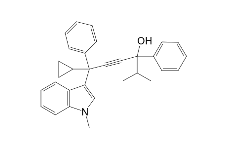 6-Cyclopropyl-2-methyl-6-(1-methyl-1H-indol-3-yl)-3,6-diphenylhex-4-yn-3-ol